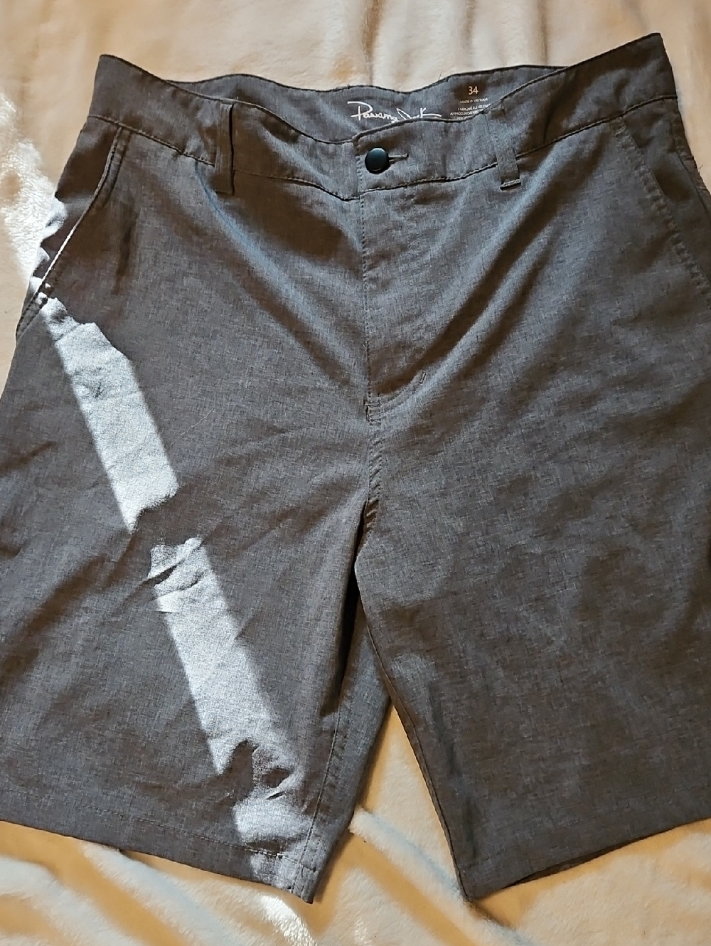 Panama Jack Men's Charcoal Flat-Front Shorts
